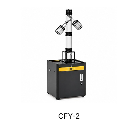 Лабораторный прибор CFY-2 с двумя боковыми цилиндрическими насадками и вертикальной стойкой